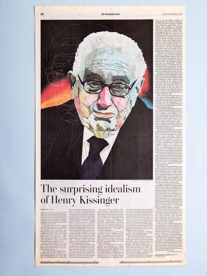 Ilustración de Henry Kissinger para The Washington Post 4