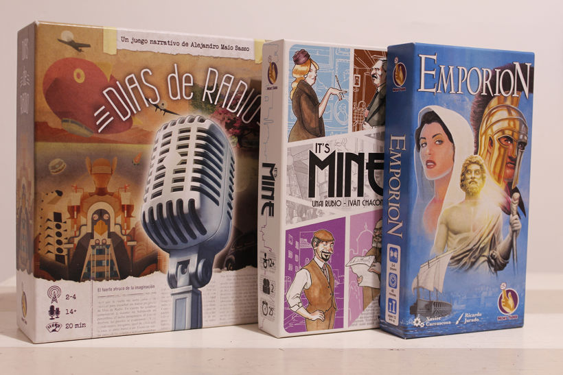 Imagen de las portadas de los tres primeros juegos de la colección