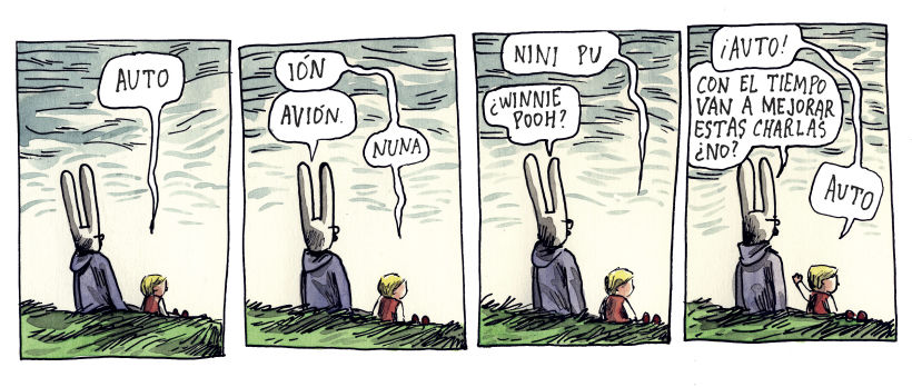 Liniers se autorretrata como un conejo en su tira 'Las verdaderas aventuras de Liniers'