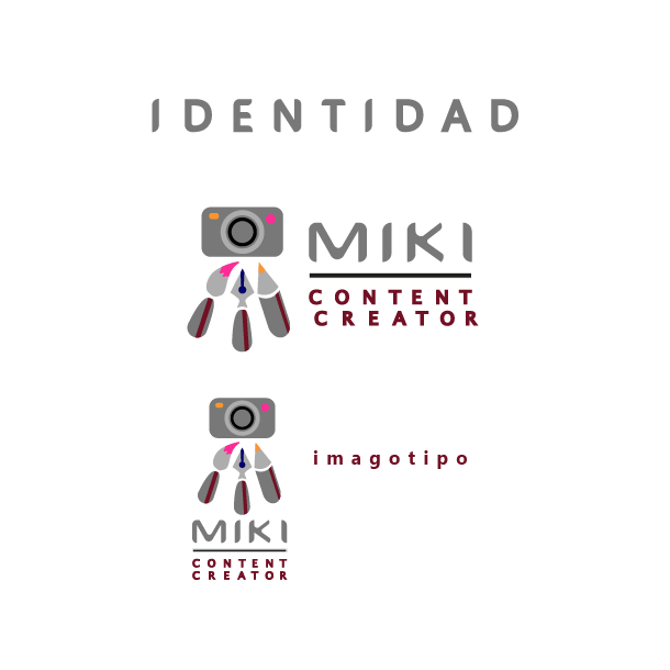 Miki: content creator; se trata de mi propia identidad como creador de todo tipo de contenido, ya sea foto, video, diseño, arte, guiones... 2