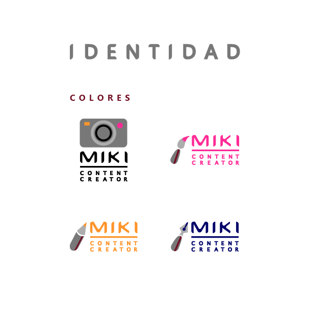 Miki: content creator; se trata de mi propia identidad como creador de todo tipo de contenido, ya sea foto, video, diseño, arte, guiones... 5