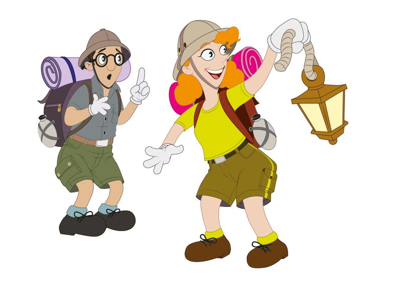 Jane y Tom Exploradores,Mi Proyecto del curso: Introducción a la creación de personajes estilo cartoon 2
