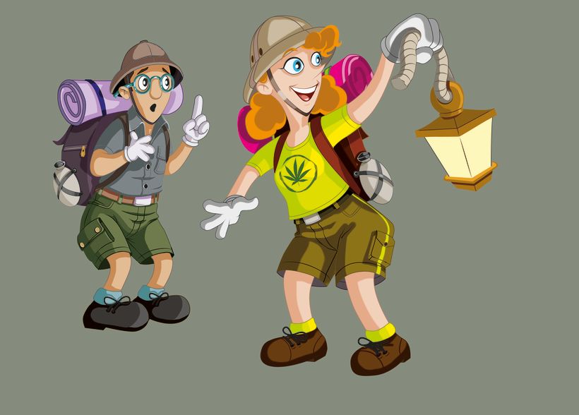 Jane y Tom Exploradores,Mi Proyecto del curso: Introducción a la creación de personajes estilo cartoon 3