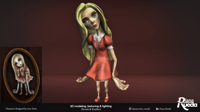 Emily y Luce - Mi Proyecto del curso: Modelado de personajes en 3D 1
