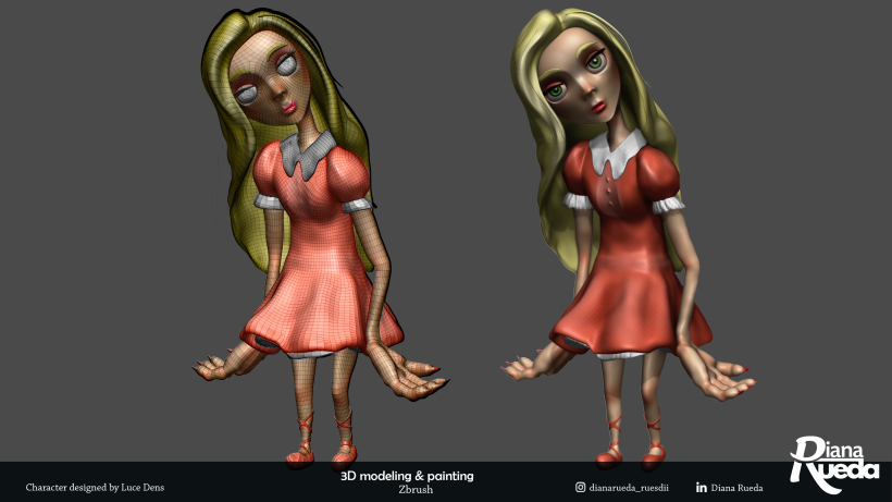 Emily y Luce - Mi Proyecto del curso: Modelado de personajes en 3D 6