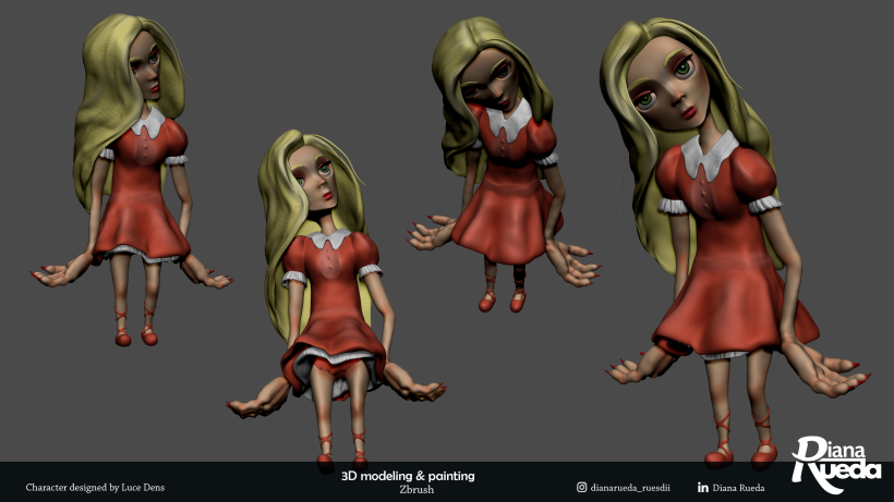Emily y Luce - Mi Proyecto del curso: Modelado de personajes en 3D 7