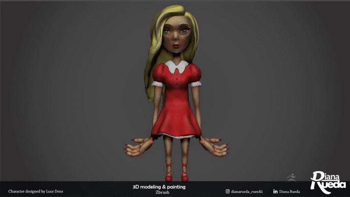 Emily y Luce - Mi Proyecto del curso: Modelado de personajes en 3D 9