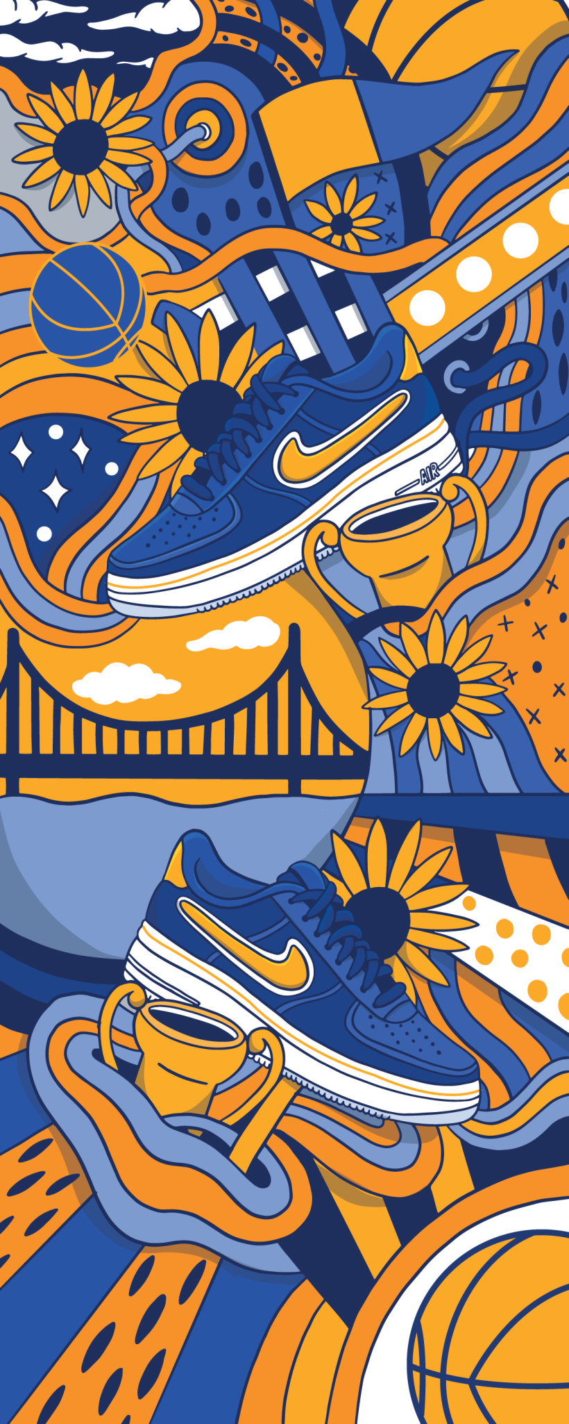 Ilustraciones para Nike #AFI NBA 3