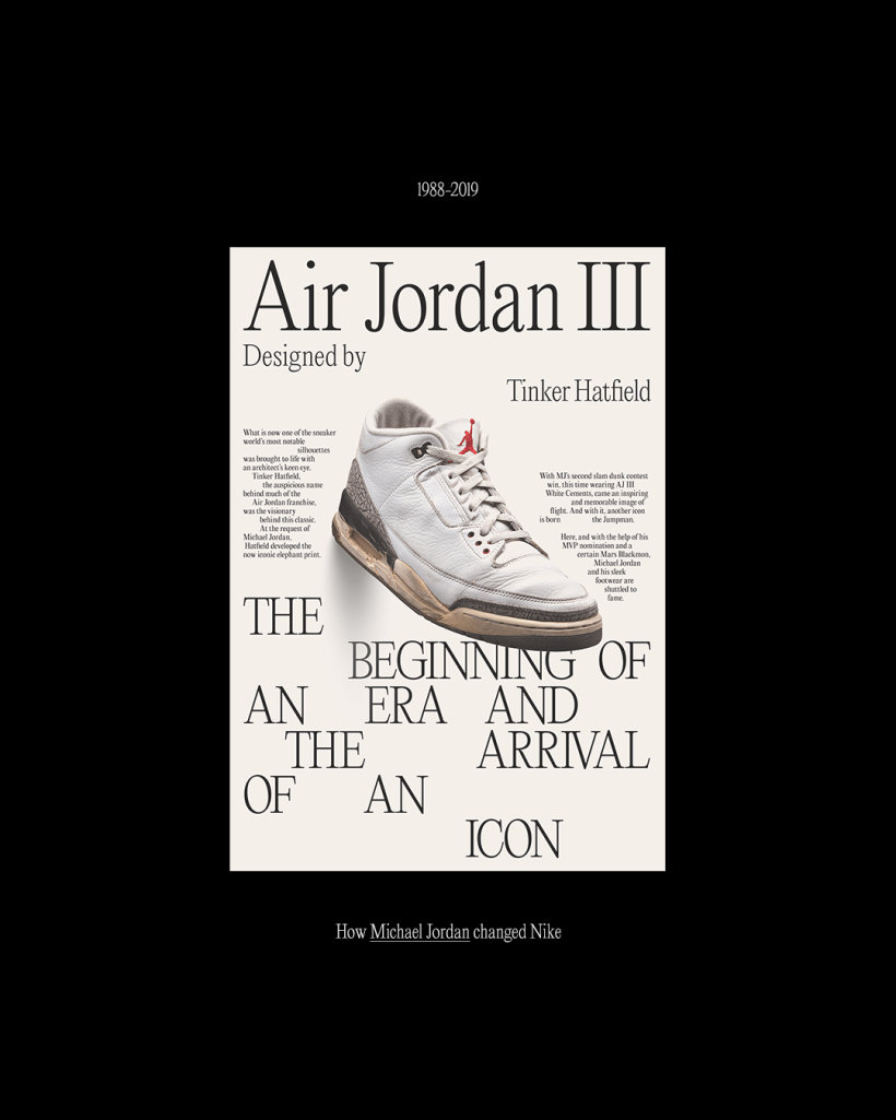 Poster art for Air Jordan III & Tinker Hatfield 1