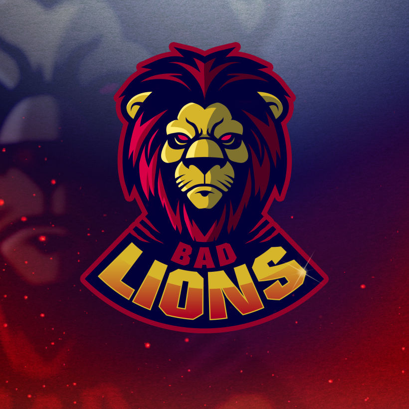 BAD LIONS. Mascot logo para esports -1