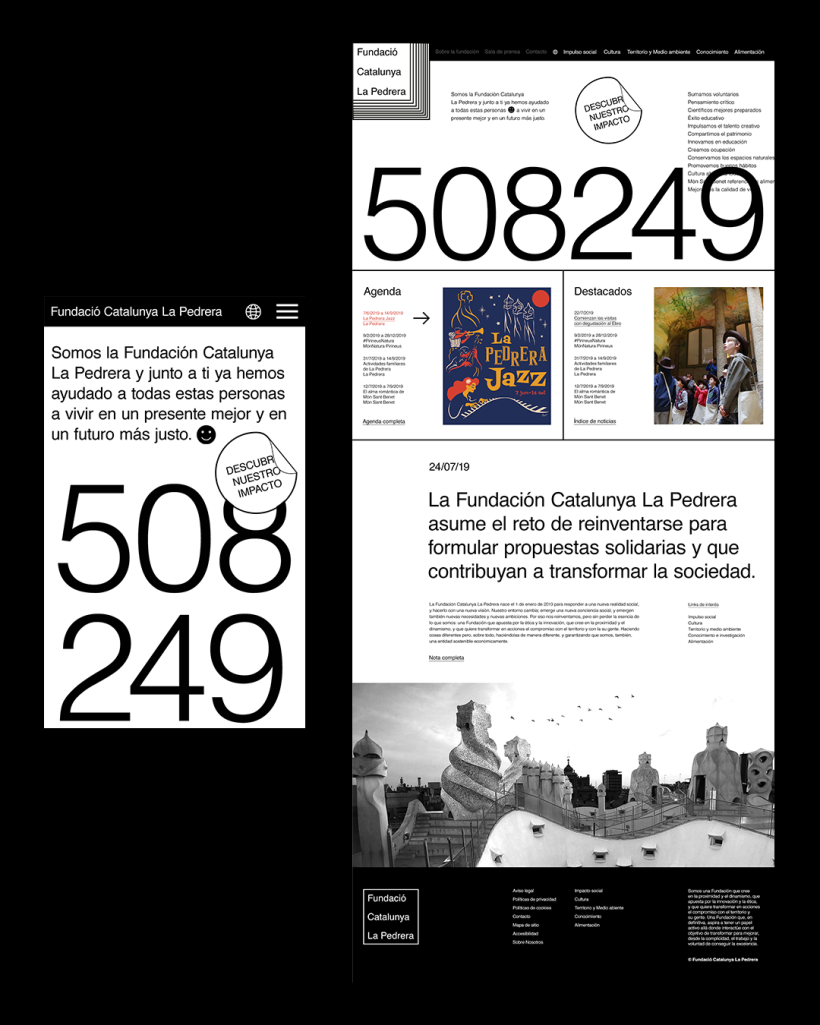 New digital portal for "Fundació Catalunya La Pedrera" 1