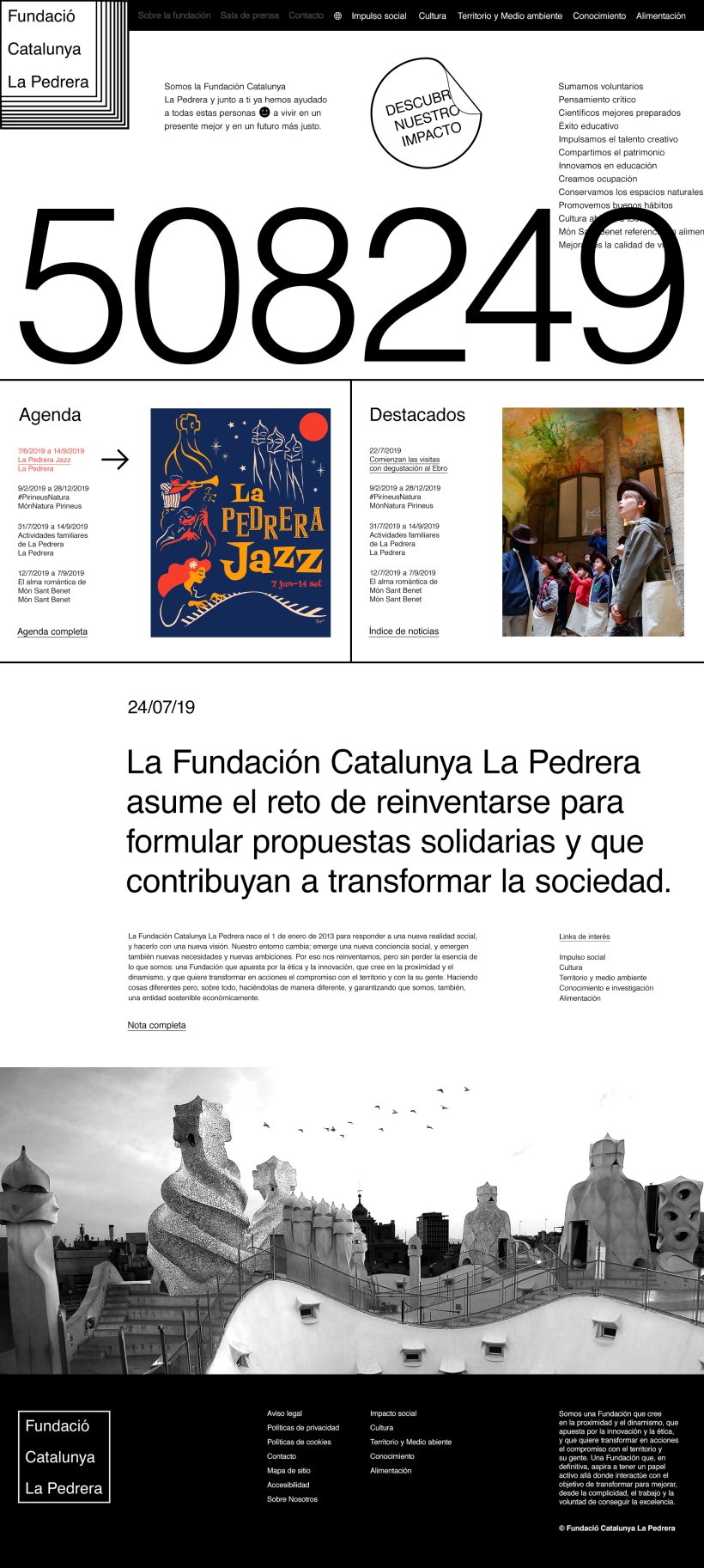 New digital portal for "Fundació Catalunya La Pedrera" 0