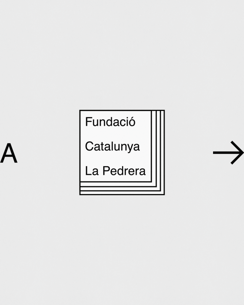 Brand design in progress for "Fundació Catalunya La Pedrera" 2