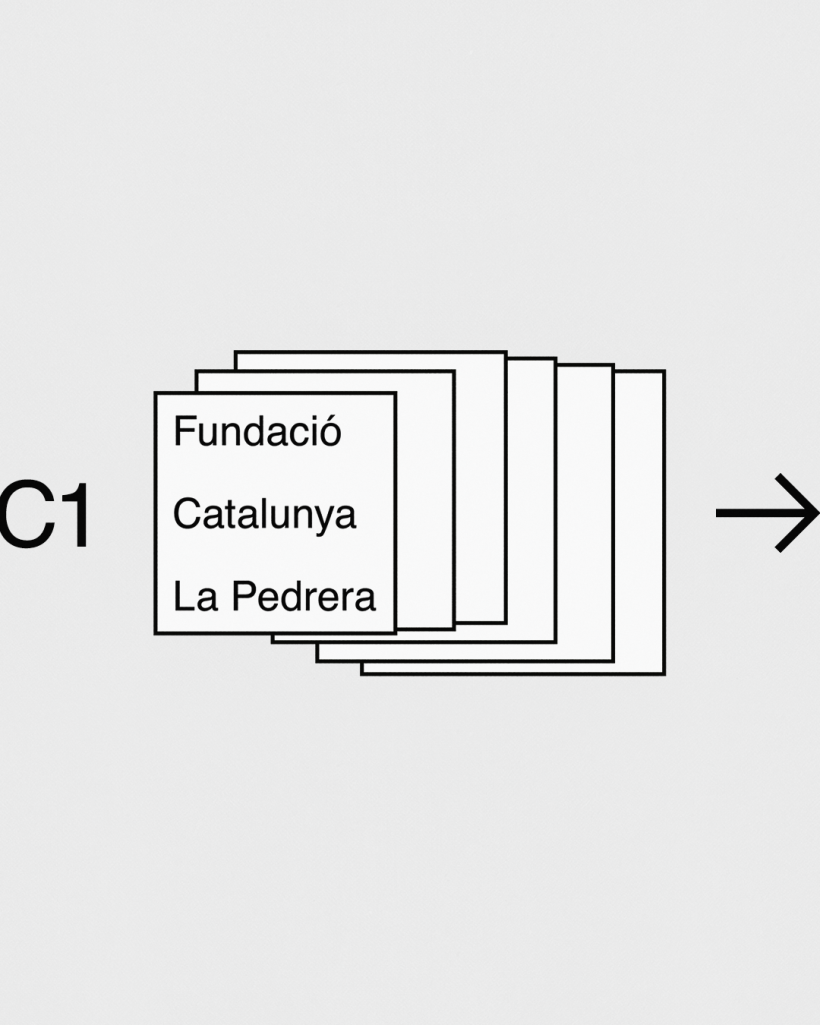Brand design in progress for "Fundació Catalunya La Pedrera" 5