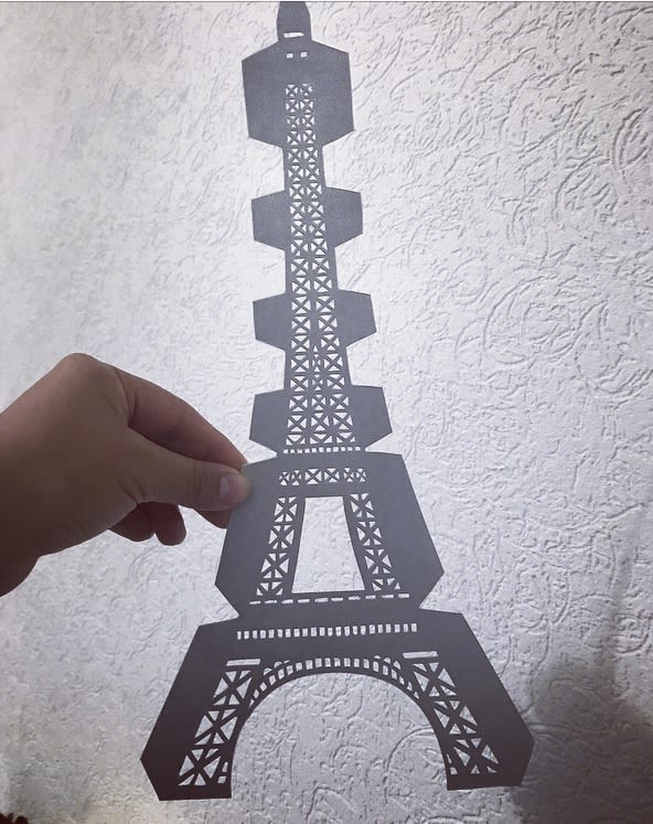 Lámpara de papel · Torre Eiffel 1