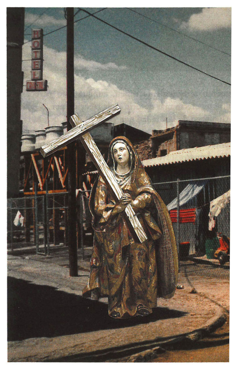 Maria Dolores, Collage con papel.