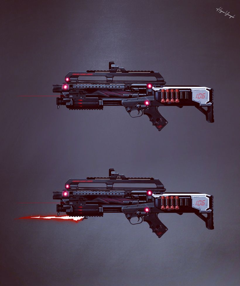 Sci-fi/Cyberpunk Characters and Weapons Concept Art 8