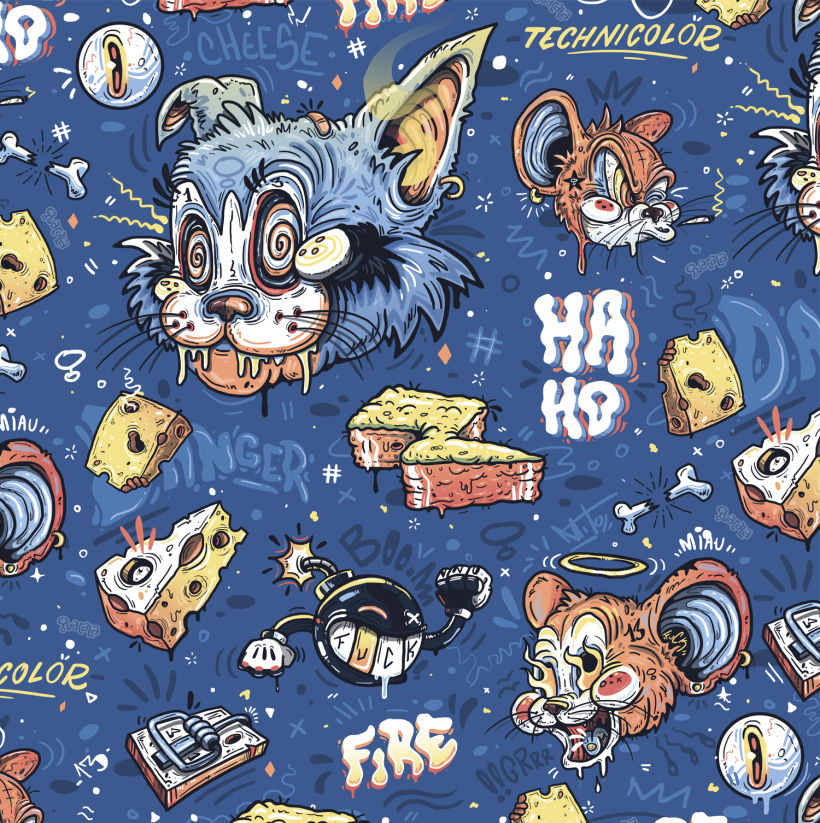 Tom & Jerry pattern // fan art  1