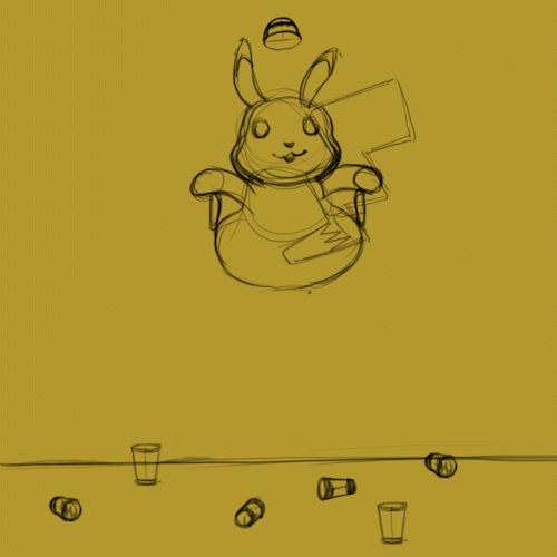 El rough del Detective Pikachu