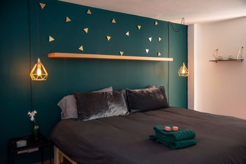 Green and Gold Airbnb 9
