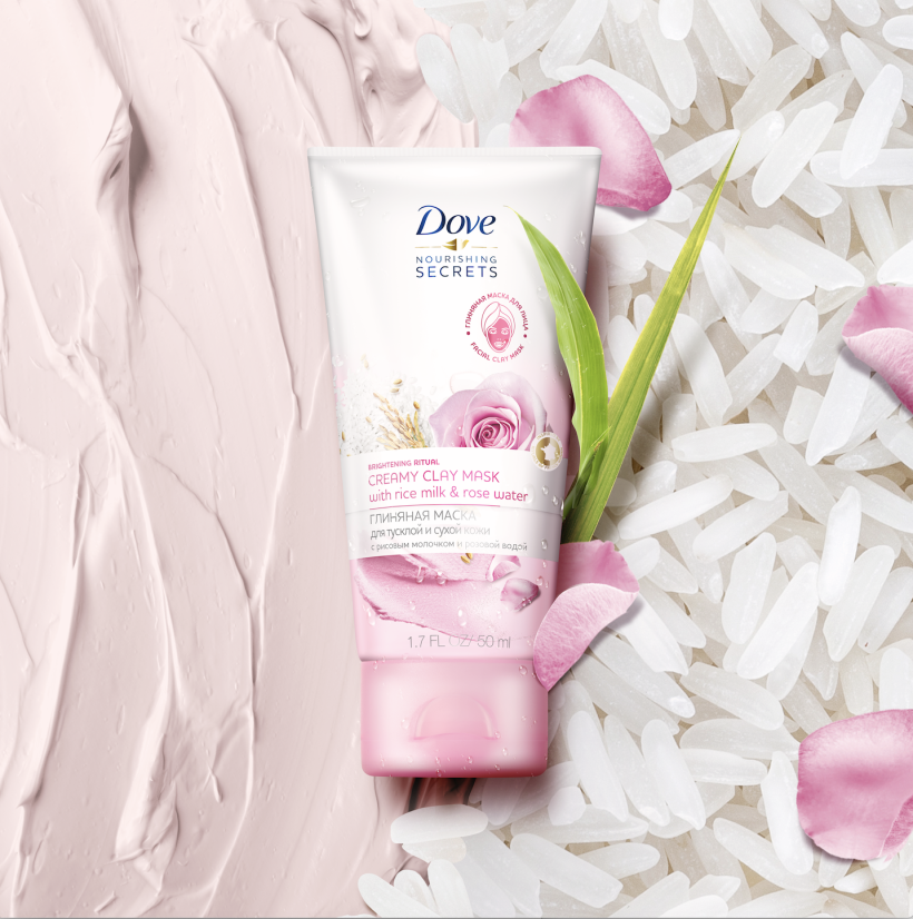 Dove rose water and rice milk clay mask 