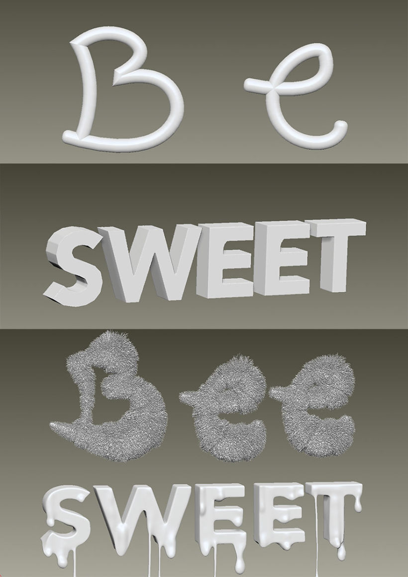 Bee Sweet ( Lettering 3D) 3