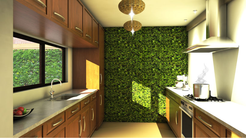 Render_Diseño de interiores en estilos para cocina.  2