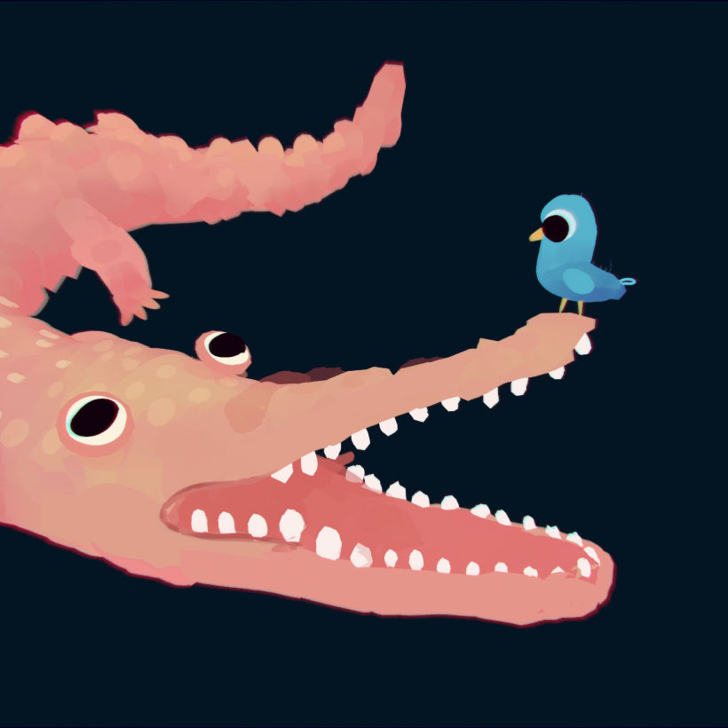 Quill Animation: Crocodile 1