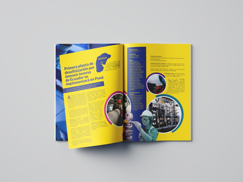 Diagramación y diseño de revista para la empresa Interagua en Guayaquil - Ecuador -1