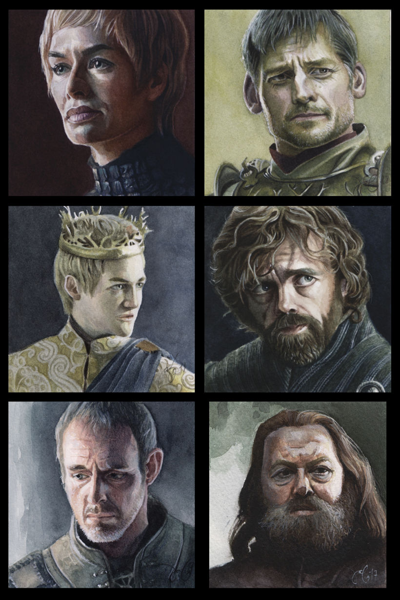 Mini retratos acuarela - Game of Thrones 4
