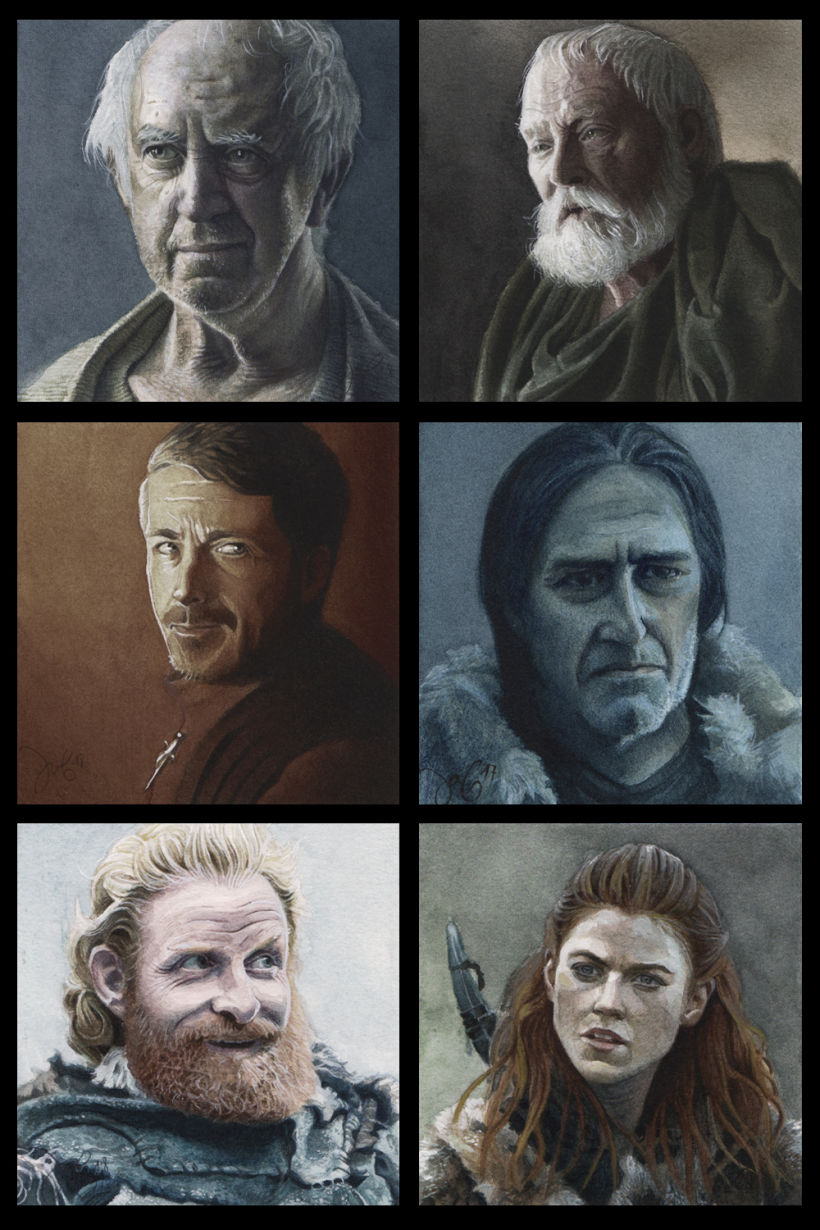 Mini retratos acuarela - Game of Thrones 2