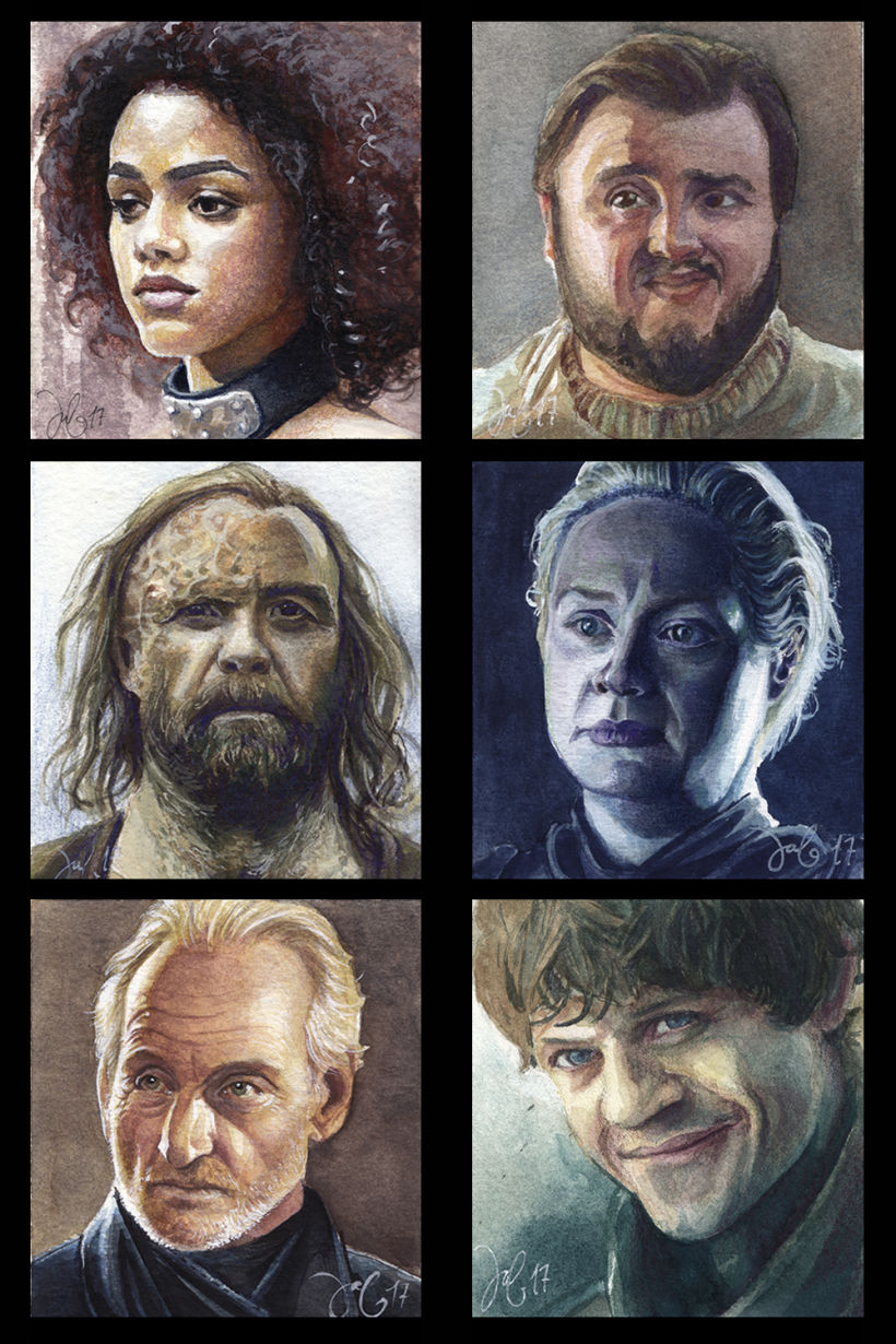 Mini retratos acuarela - Game of Thrones 5
