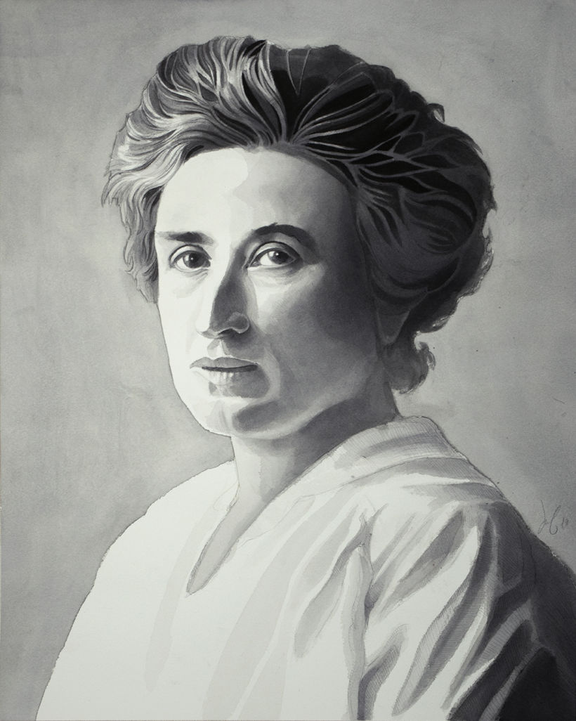 Rosa Luxemburg. 30 x 40 cm. Tinta sobre papel
