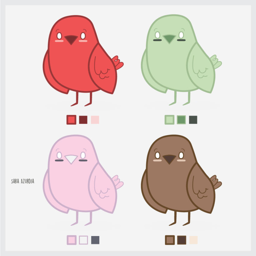 Morning Bird - Diseño de personajes estilo kawaii 1