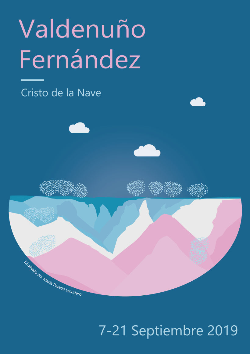 Cartel realizado para el ayuntamiento de Valdenuño Fernández (Guadalajara) para las fiestas patronales de septiembre de 2019