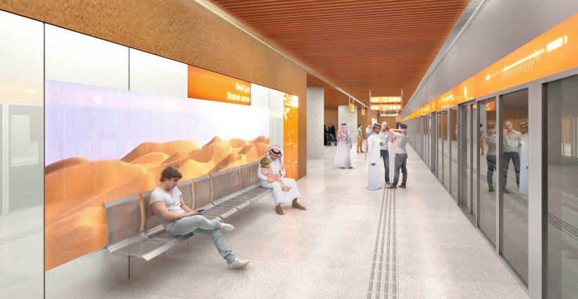 Señalización de la línea 3 del Metro de Riad. 3
