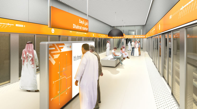 Señalización de la línea 3 del Metro de Riad. 0