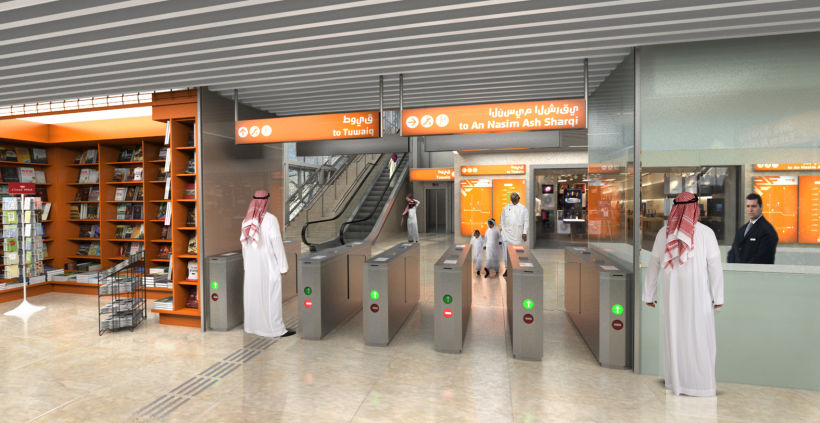 Señalización de la línea 3 del Metro de Riad. 6