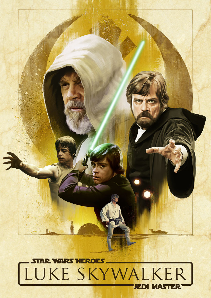 Fan Art Poster, "Star Wars Heroes".