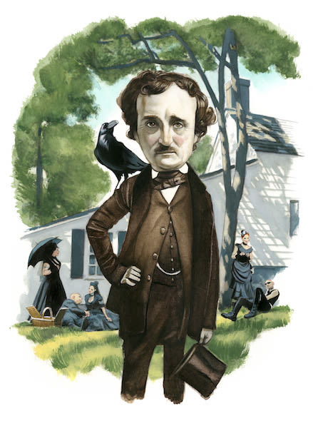 Edgar Allan Poe en su casa del Bronx