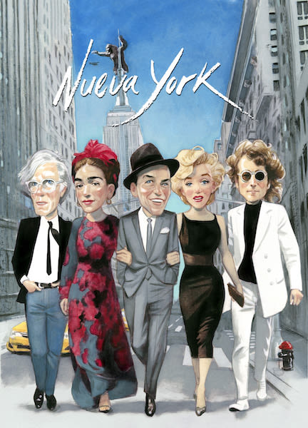 Nueva York a través de 25 personajes míticos, como Andy Warhol, Frida Kahlo,Frank Sinatra, Marilyn Monroe o John Lennon