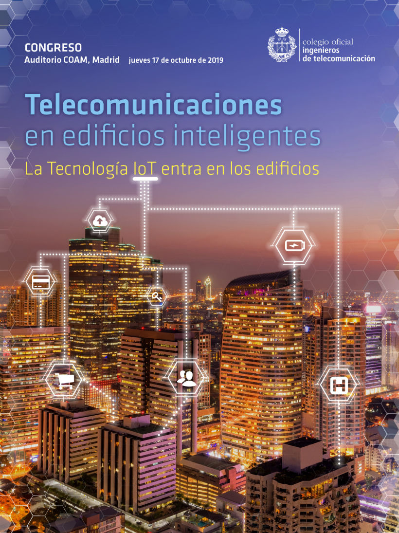 Diseño de cartel y gráfica para el congreso "Telecomunicaciones en Edificios Inteligentes" 3
