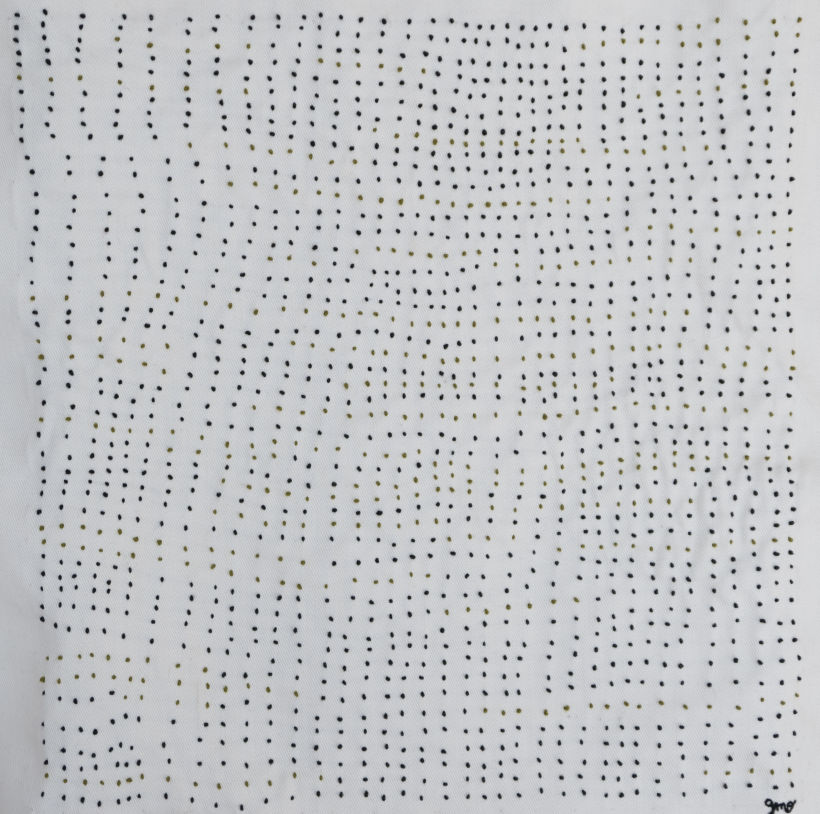 MORSE II / Bordado a mano con hilo de algodón sobre gabardina de algodón  / 30 x 30cm