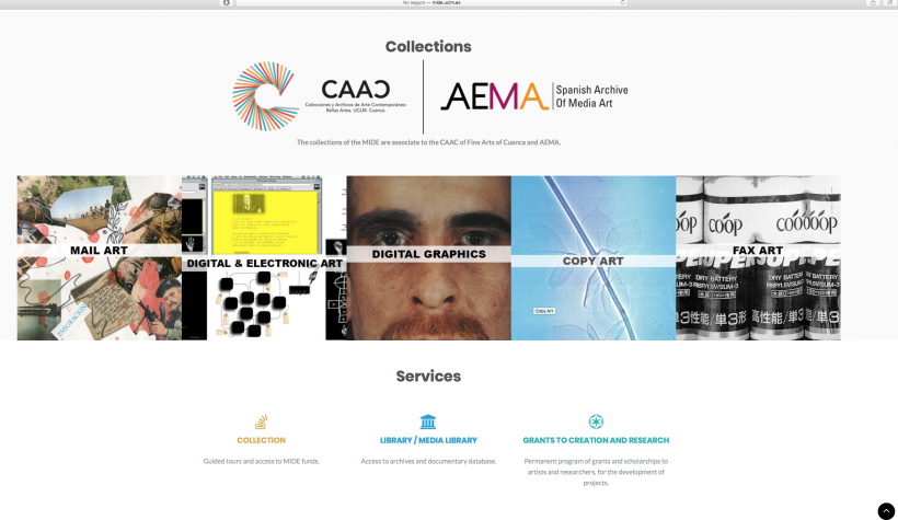 Diseño y creación web Museo Internacional de Electropografía. MIDECIANT 1