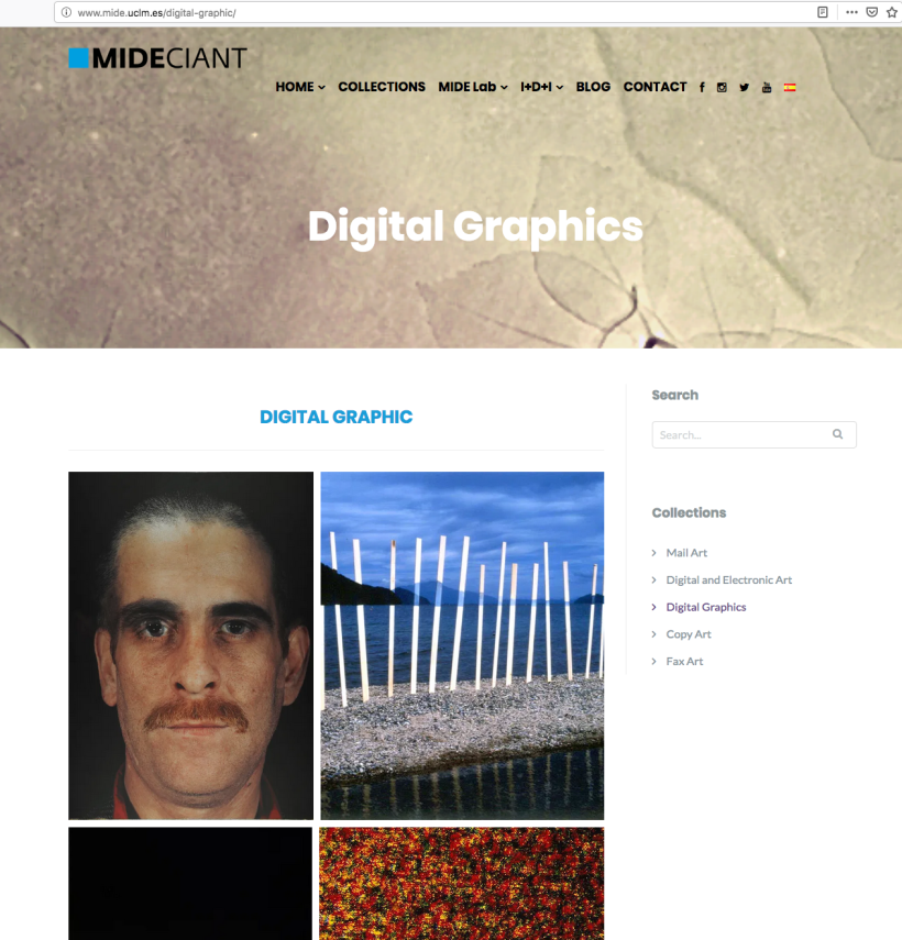 Diseño y creación web Museo Internacional de Electropografía. MIDECIANT 6