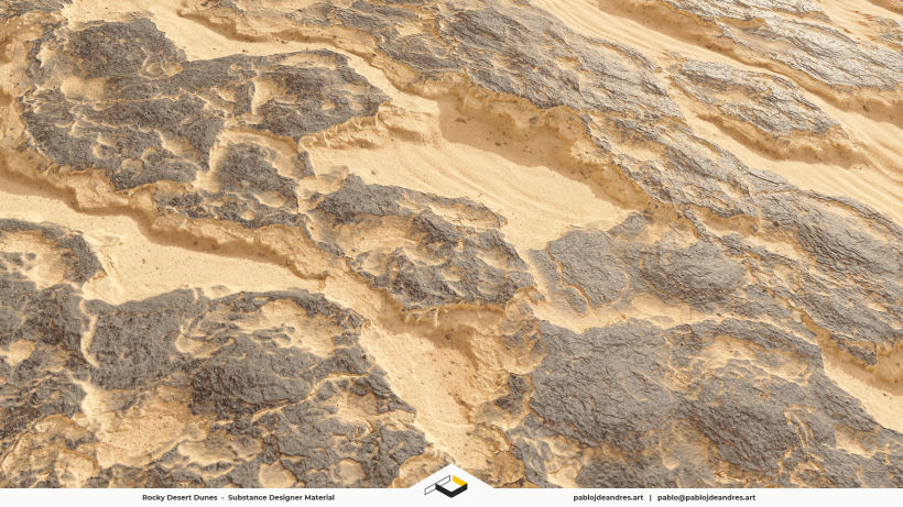 Rocky Desert Dunes - Substance Designer Material 1