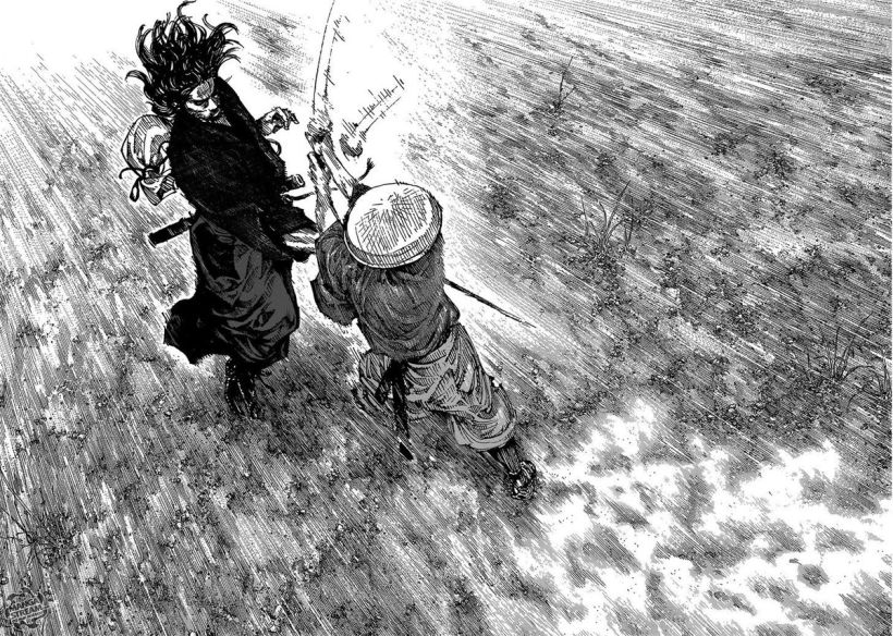 Ejemplo del mangaka Takehiko Inoue. 