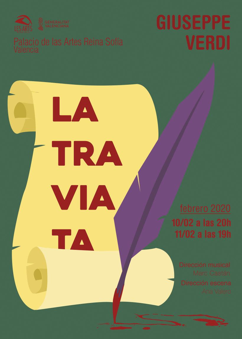 Cartel para ópera La Traviata