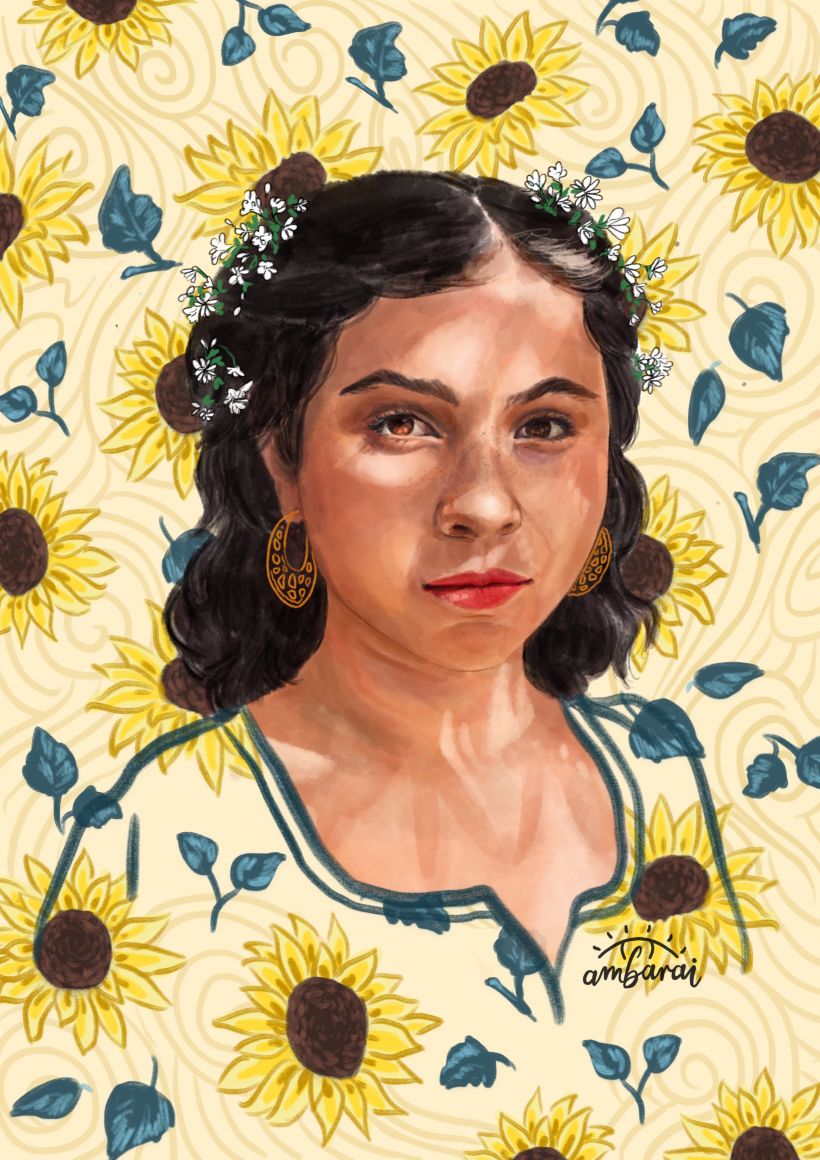 Silvana Estrada. Ilustración de la cantante mexicana. 