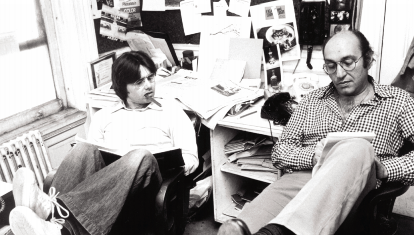 Walter Bernard y Milton Glaser, en la oficina de New York Magazine en 1972. Foto: Cosmos Sarchiapone. 